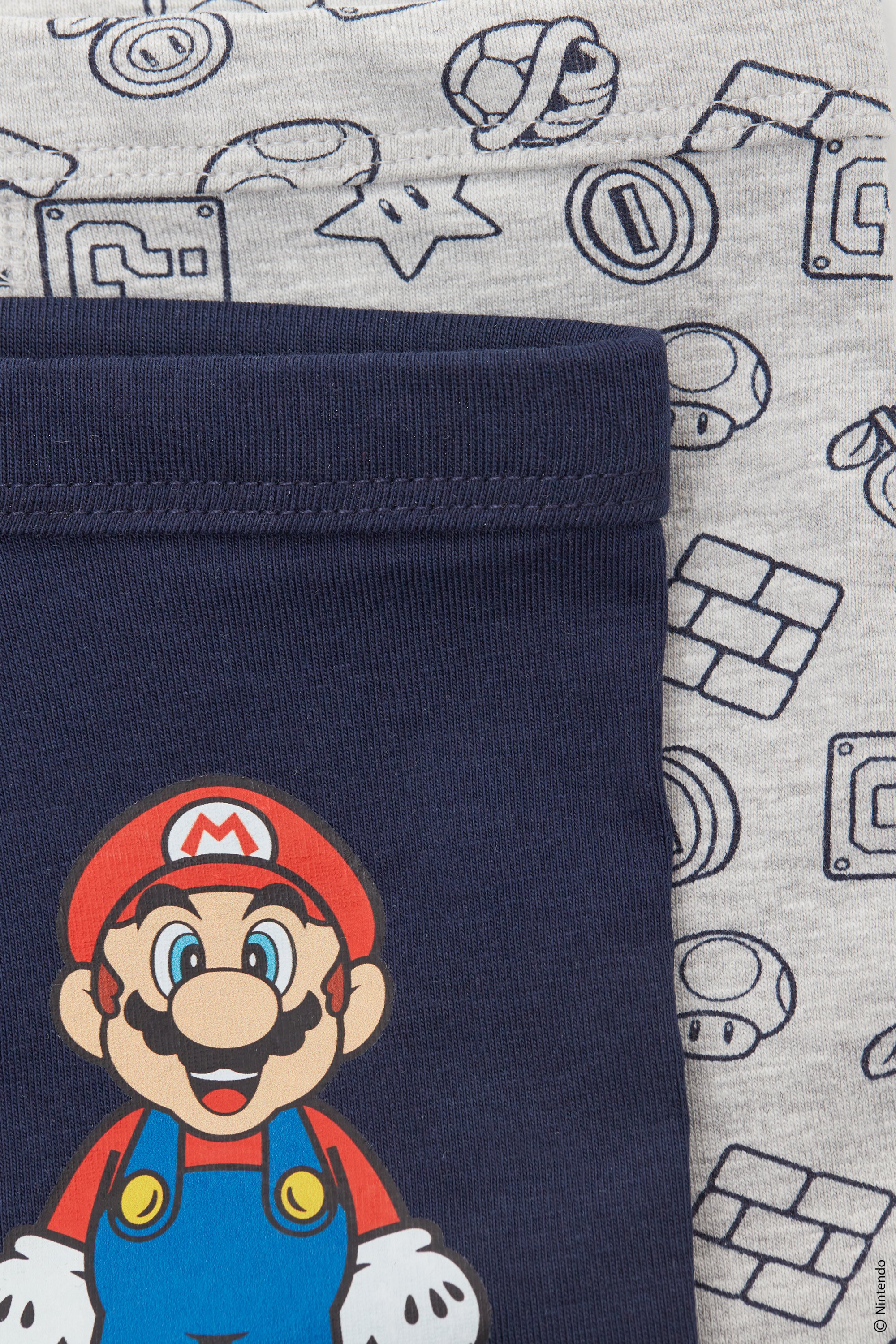 2 Pairs of Boys' Super Mario Print Cotton Boxers