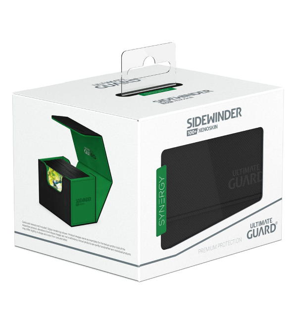 Ultimate Guard Sidewinder 100+ Xenoskin SYNERGY Deck Box - Black/Green