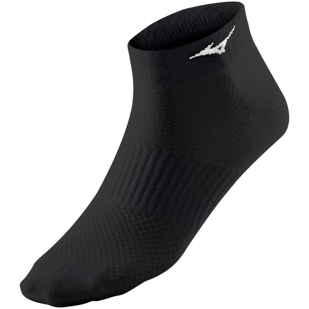 Mizuno Training Mid 3 Pair Running Socks - Black / Black / Black