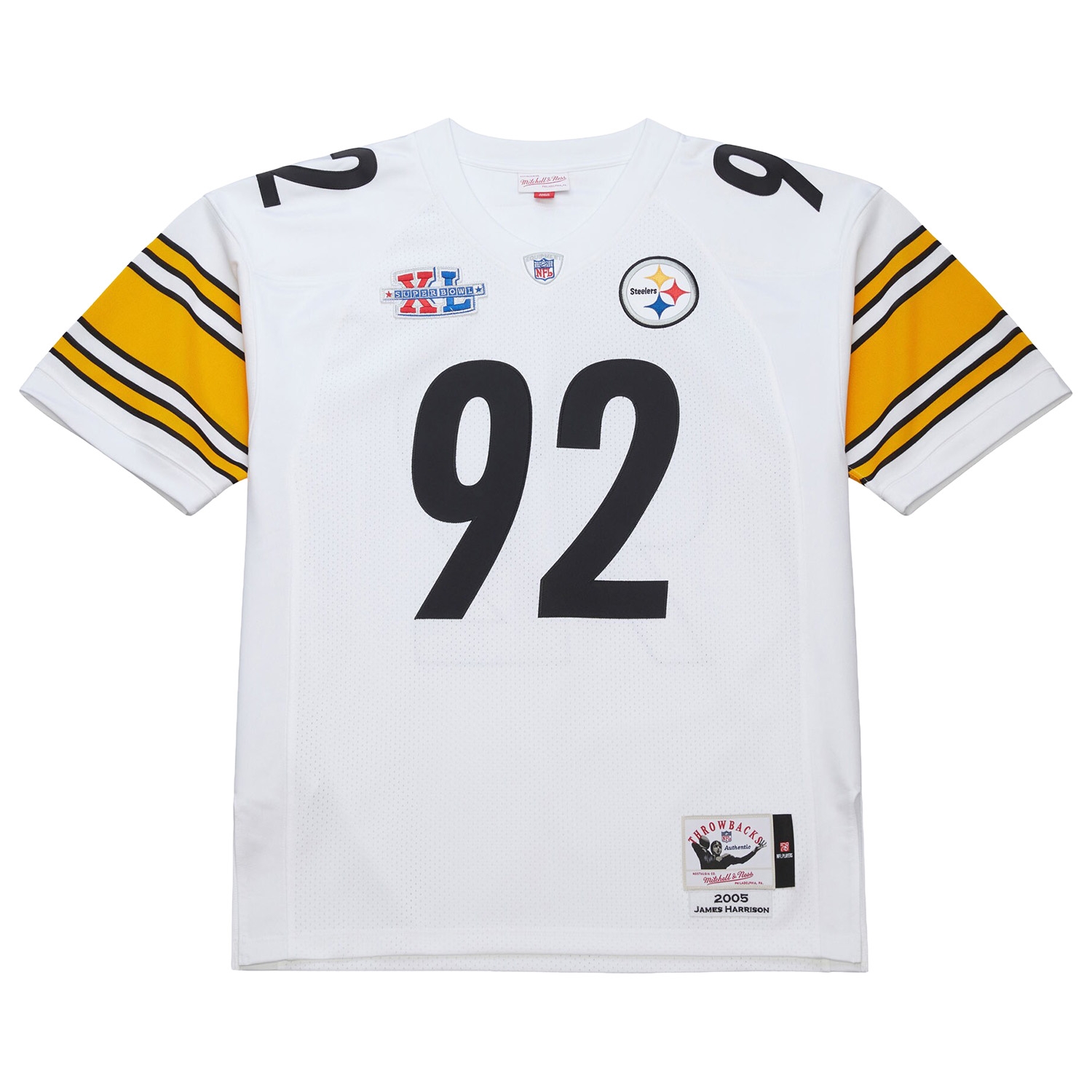 James Harrison #92 Pittsburgh Steelers 2005 Authentic Throwback NFL Jersey White