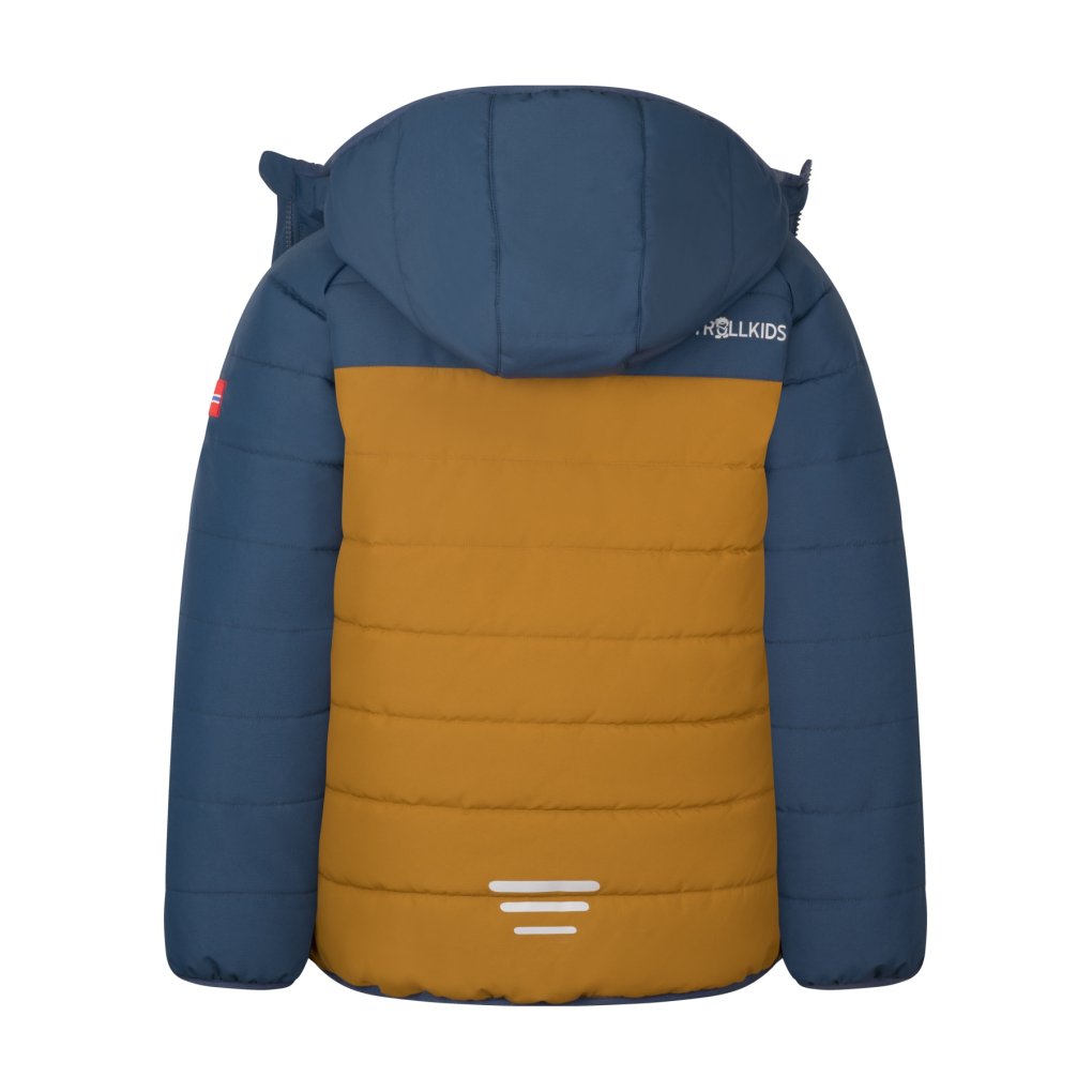 Trollkids Hafjell PRO Snow Jacket Kids - Bronze/Mystic Blue/Orange