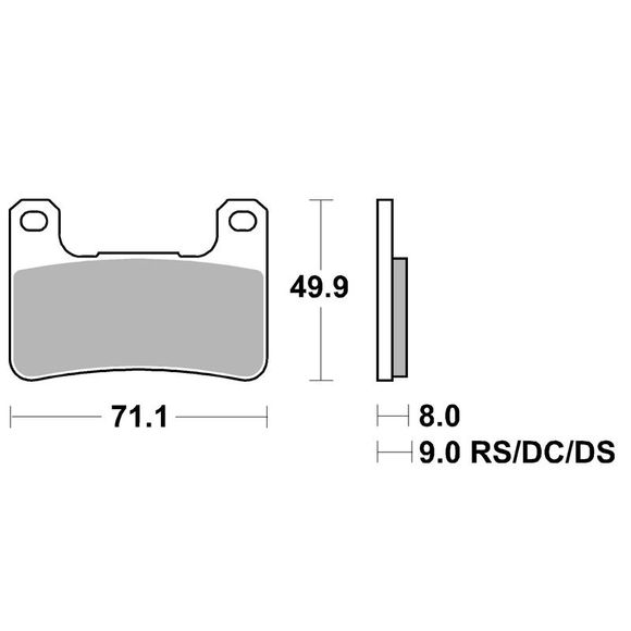 SBS 806HS Sinter Sintered Metal front brake padsRef: 806HS / 806070
