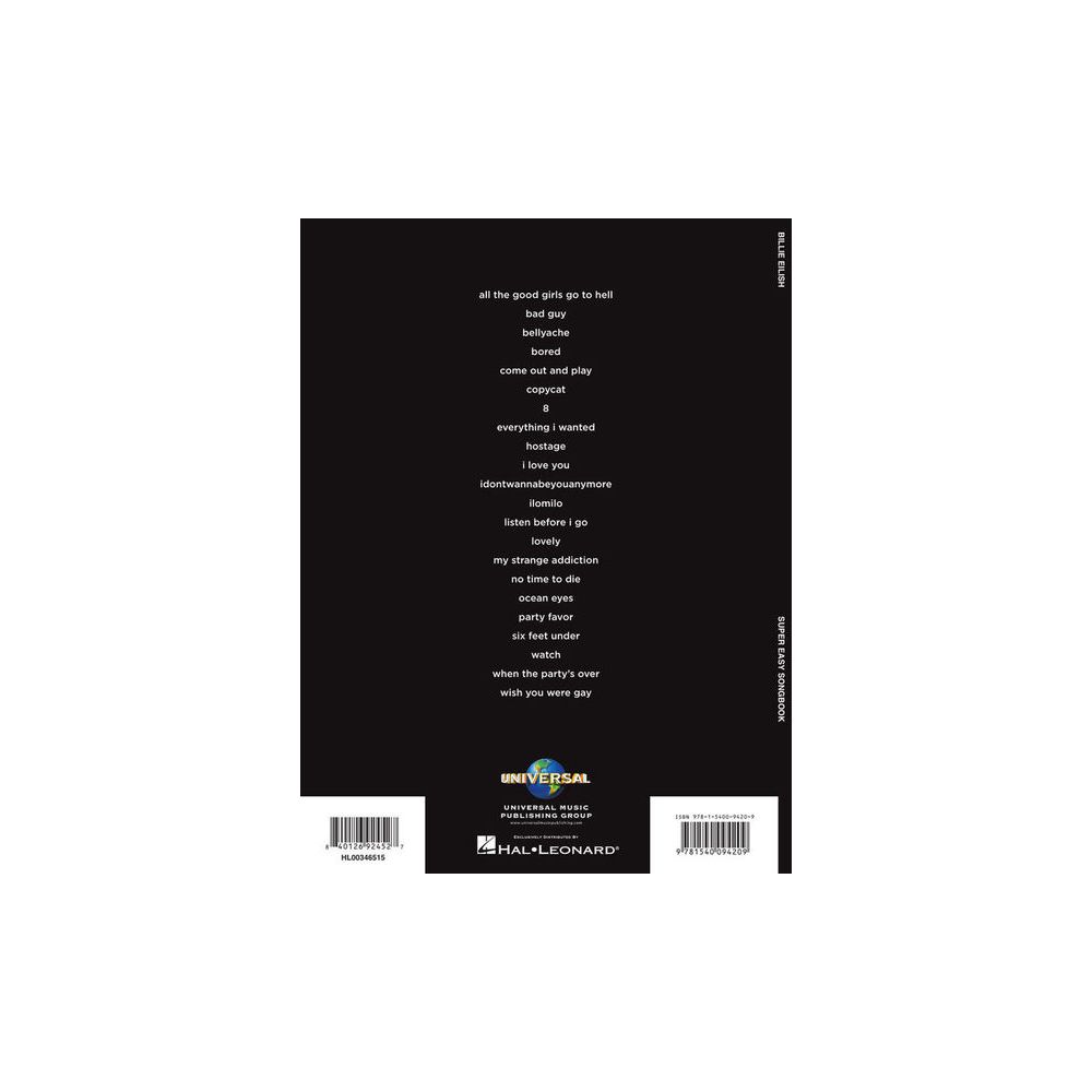 Hal Leonard Billie Eilish Super Easy Piano – Thomann Ireland
