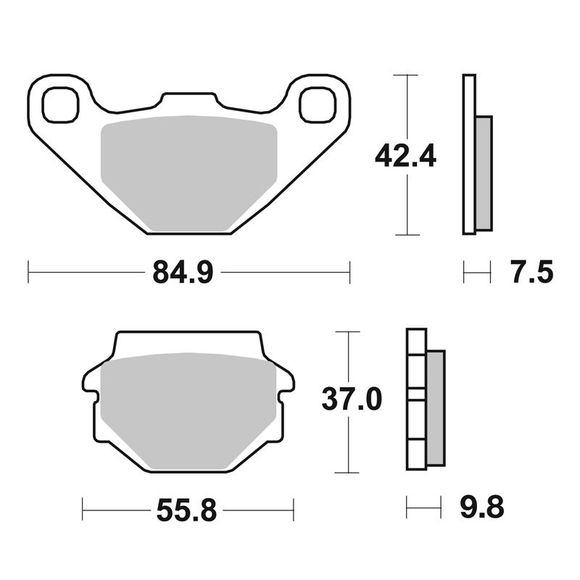 SBS 546SI Sintered Metal Brake Pads - Front/Rear (model dependent)Ref: 546SI / 546030