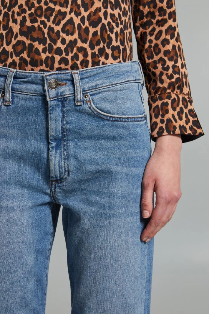 Baggy jeans with five pockets - DENIM LIGHT BLUE