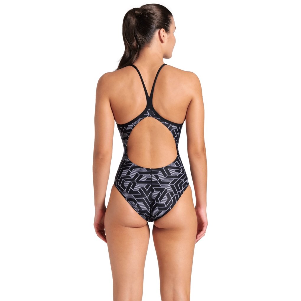 arena Performance Escape Light Drop Back Swimsuit Women - Black/Team Black
