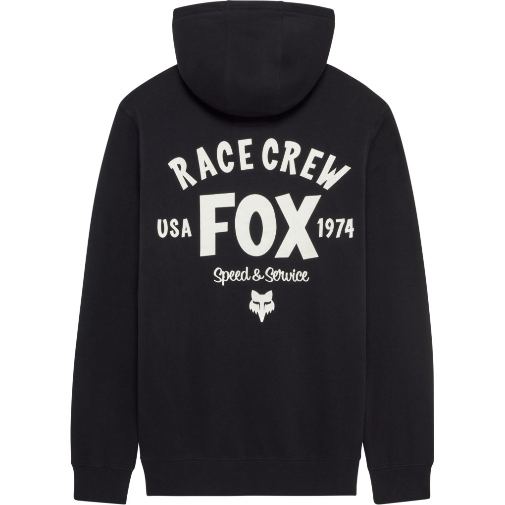 FOX Slogan Fleece Hoodie Men - black