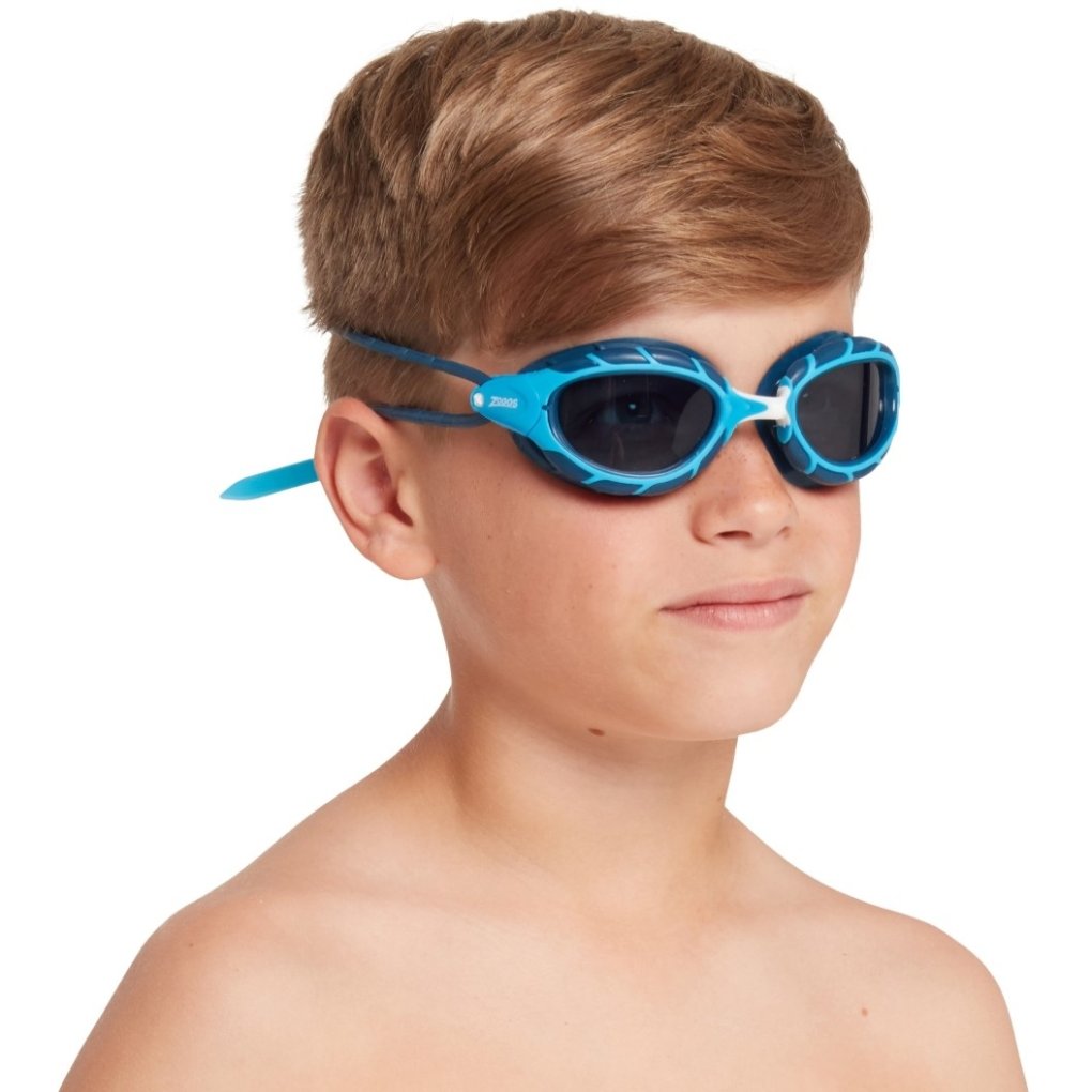 Zoggs Predator Junior Swimming Goggles Kids - Light Blue/Blue/Smoke