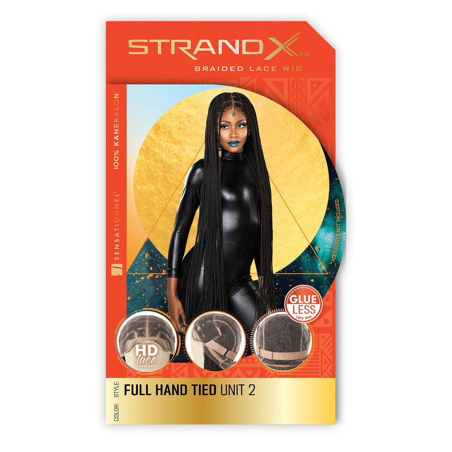 Sensationnel HD Braided Lace Wig Strand X Glueless Full Hand Tied Unit 2