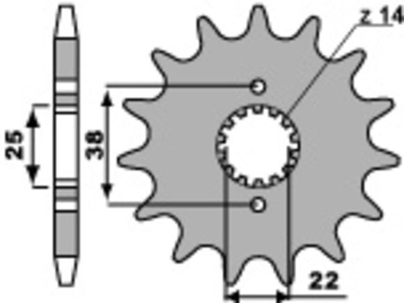 PBR Standard Steel Output Sprocket 728 - 530Ref: Pbr00993A / 1077779001