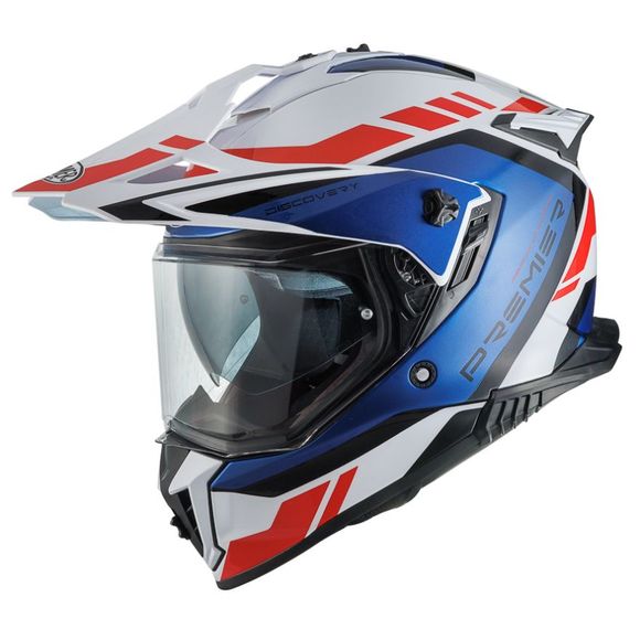 Premier DISCOVERY GL Full-Face Helmet - White / BlueRef: PE0458