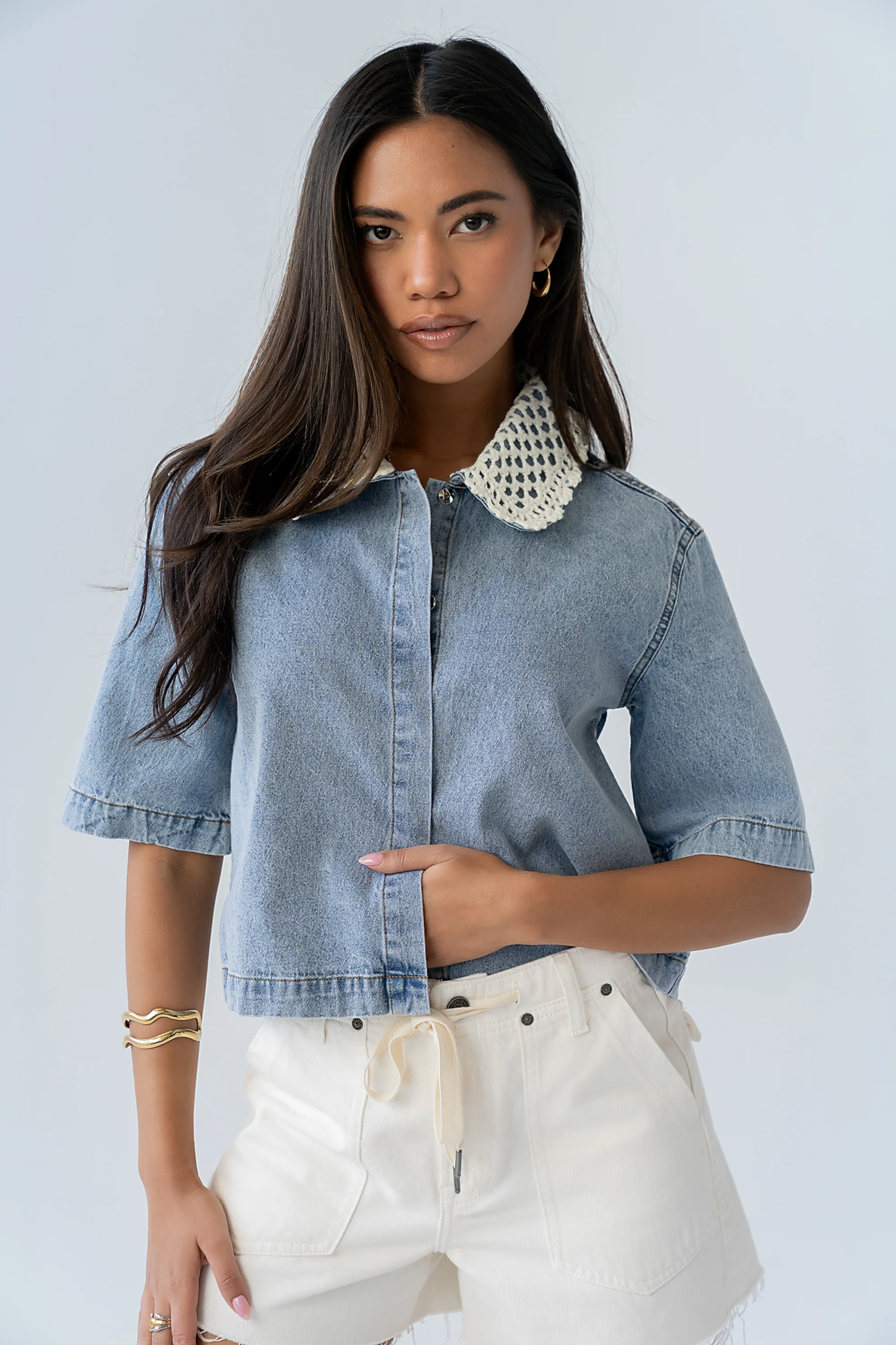 Pierce Denim Blouse