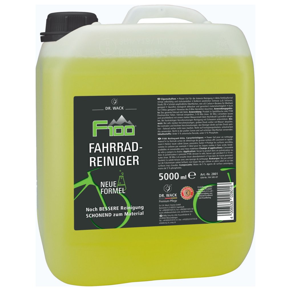 Dr. Wack F100 Bicycle-Cleaner Bundle - 5 Litre Canister with Pressure Sprayer