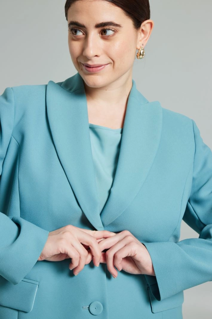 Crepe envers satin blazer - SEAWATER