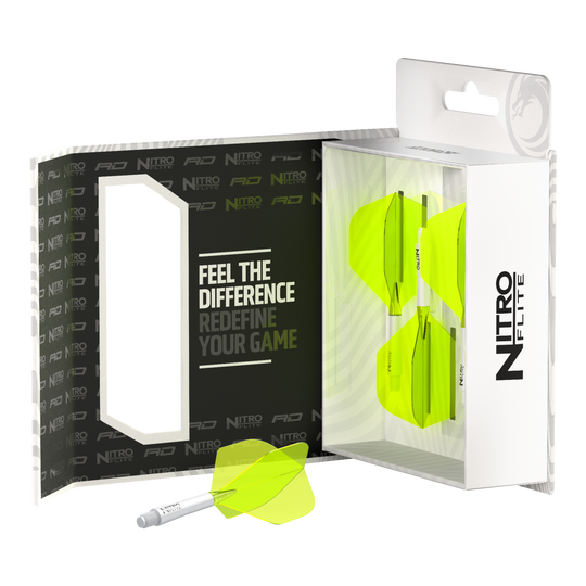 Red Dragon Nitroflite - White Shaft Yellow No2 Flights