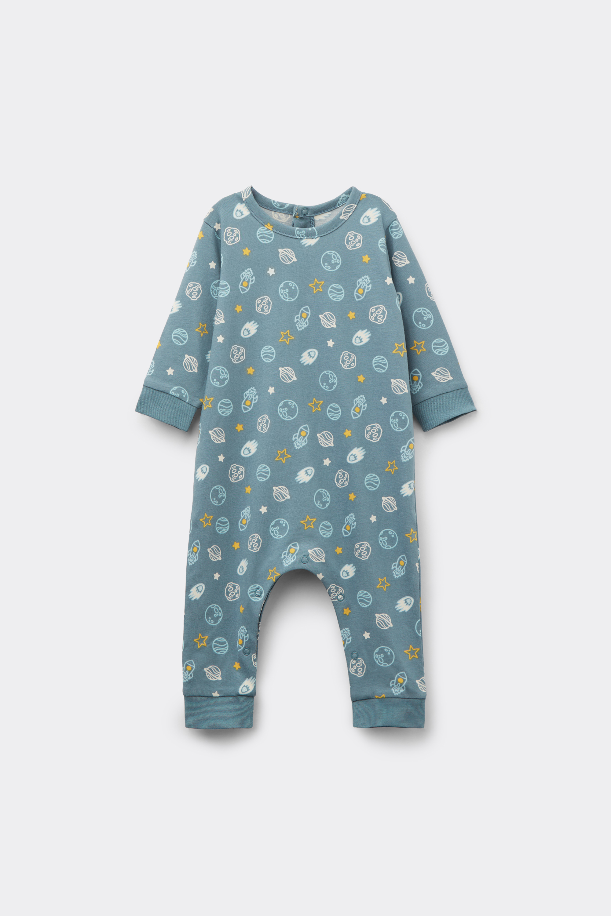 Baby Pure Cotton Playsuit with Long Sleeves