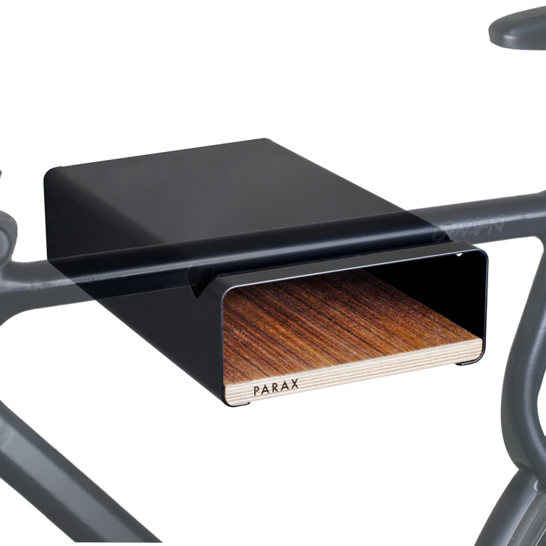Parax S-Rack Bicycle Wall Mount - Black - Walnut