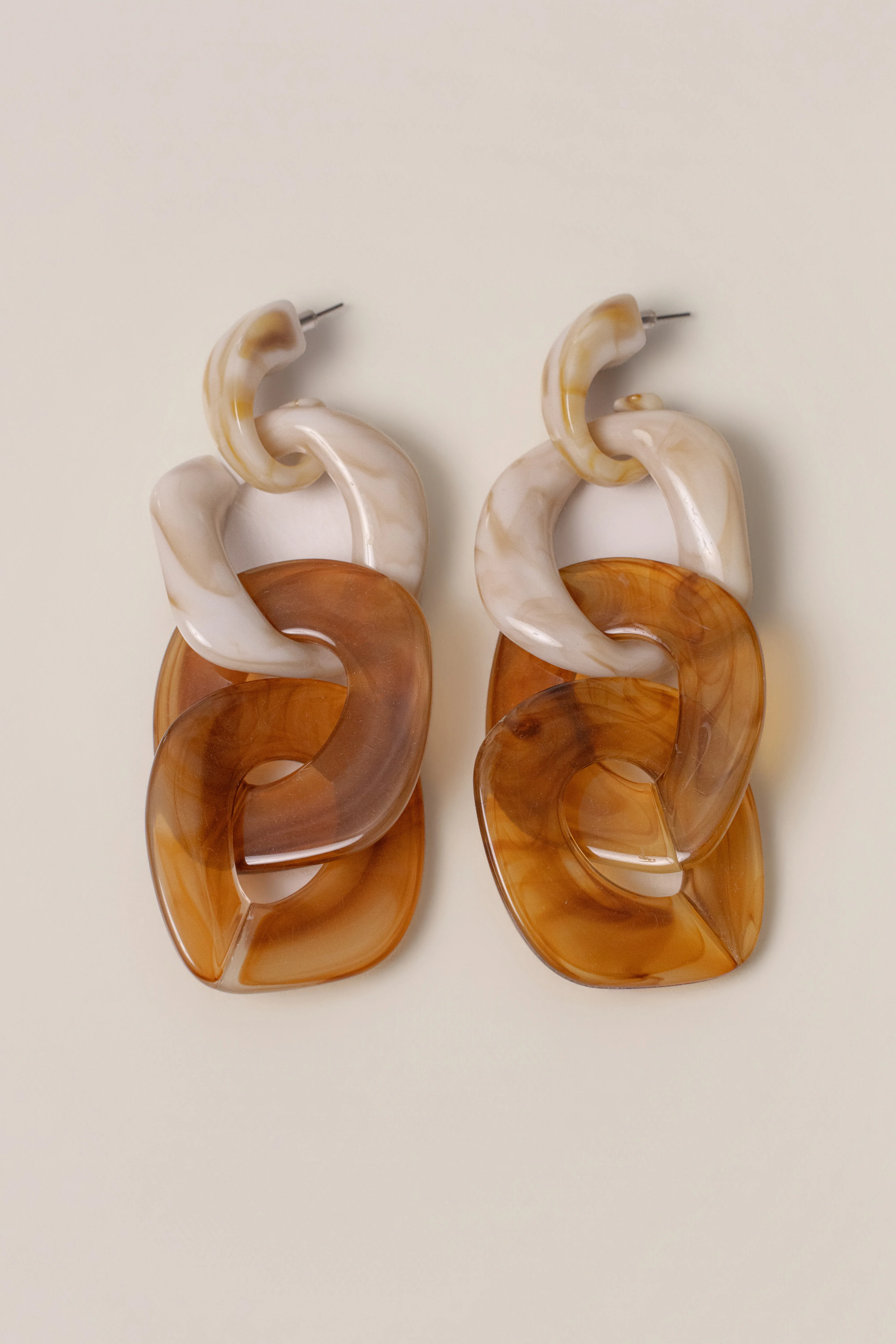 Brown Escape Link Earrings