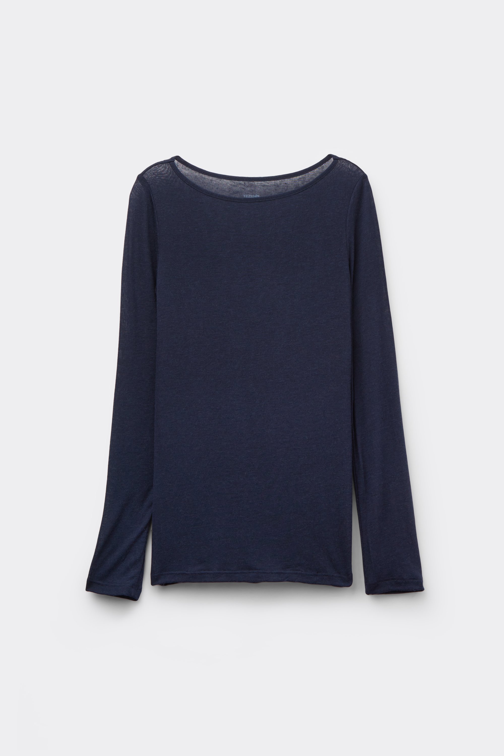 Lightweight Boat Neck Top with Merino Wool