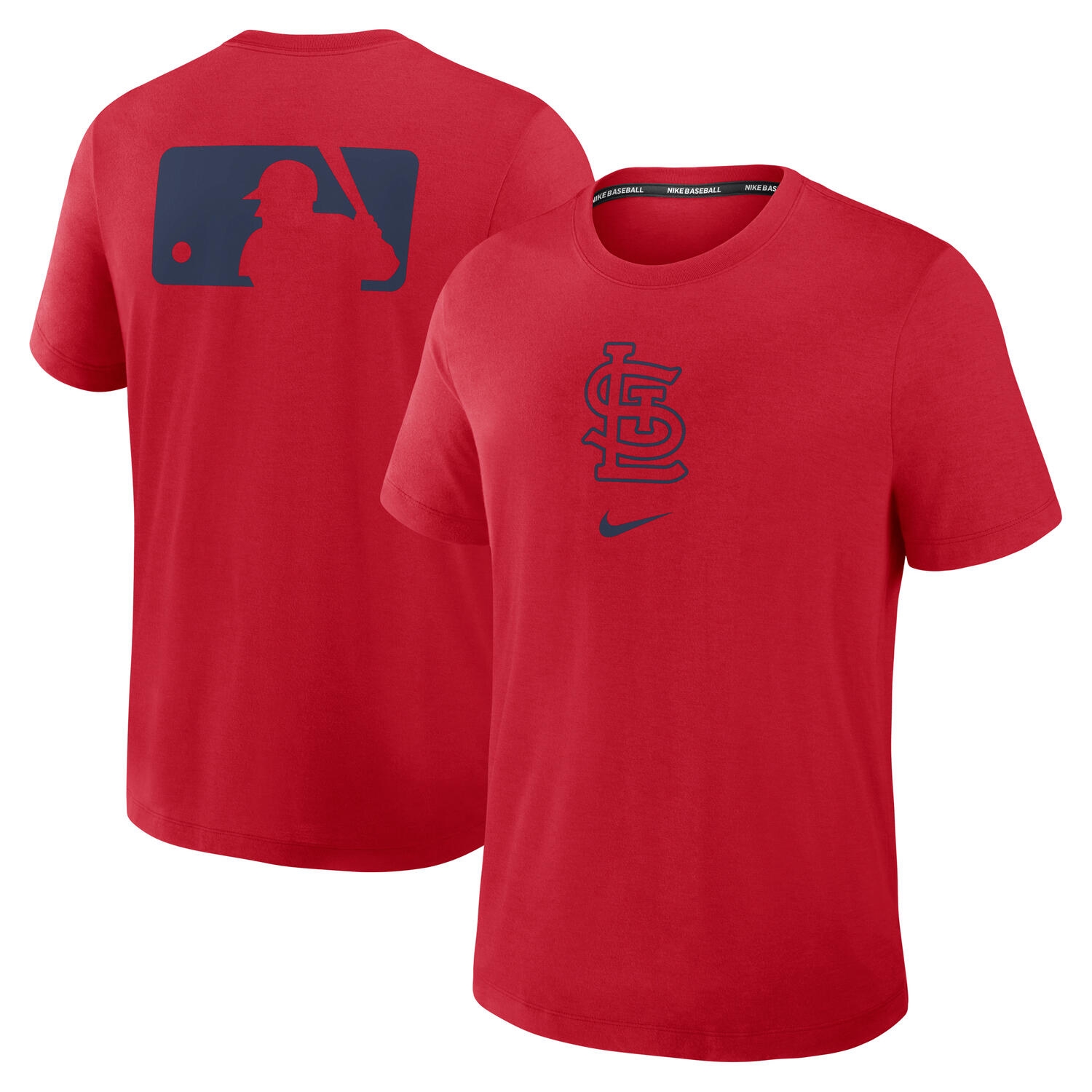 St. Louis Cardinals Early Work 2025 MLB Authentic Nike Tri-Blend T-Shirt Red