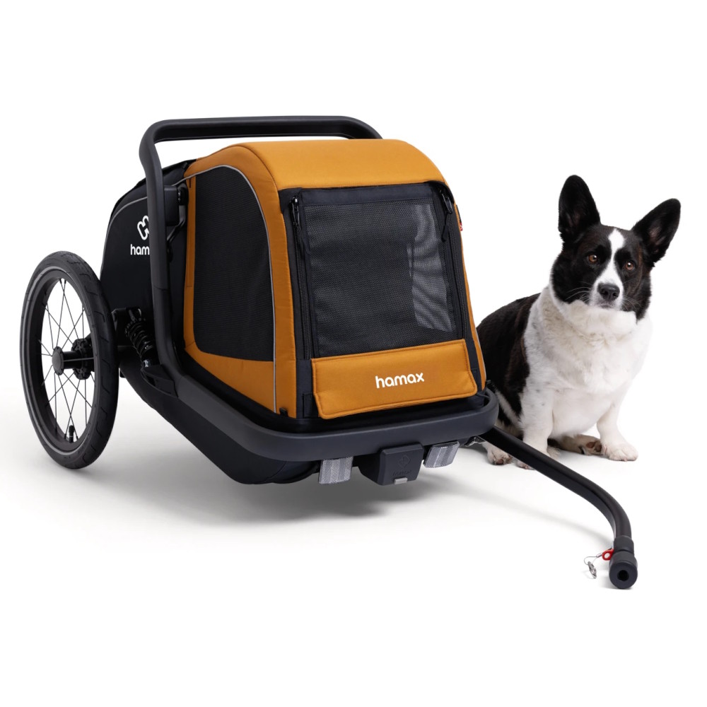 Hamax Milou S Bike Trailer for Dogs - Spice/Black