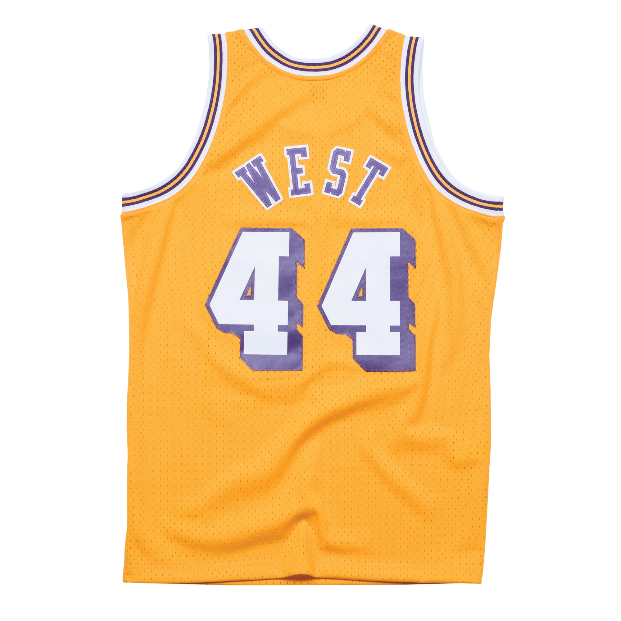 Jerry West #44 Los Angeles Lakers 1971-72 Swingman NBA Jersey Yellow