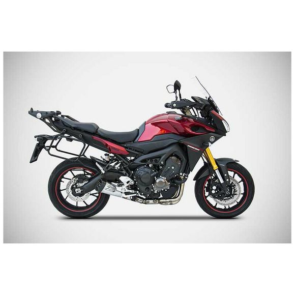 Zard Full Stainless Steel System - Black Stainless Steel End CapYAMAHA 850 TRACER 900 ABS (RN29) - 2015 - 2016Ref : ZAD00916A / ZYH097S00SSR-B
