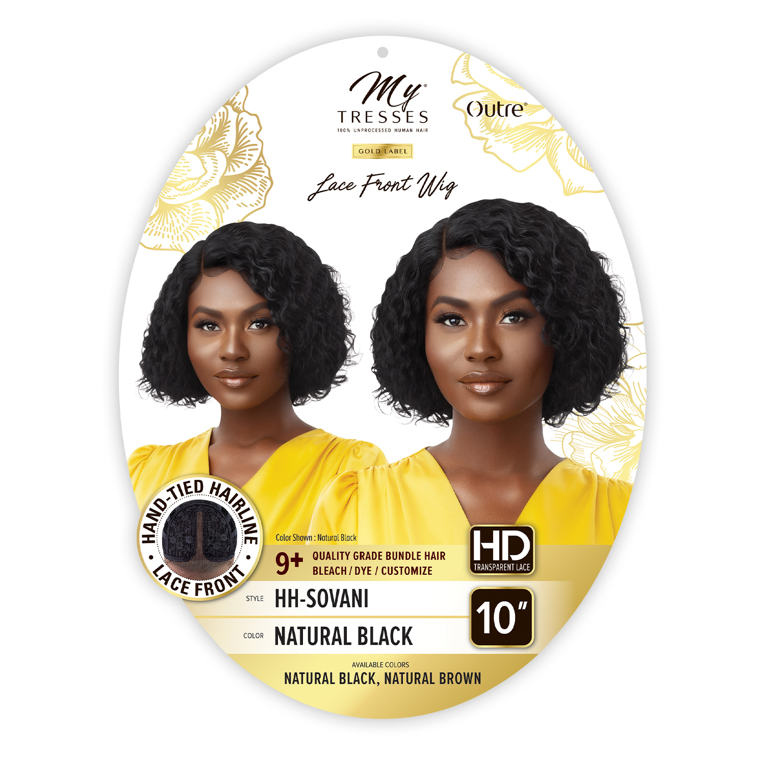 My Tresses Gold Label Unprocessed Human Hair HD Lace Front Wig HH-Sovani