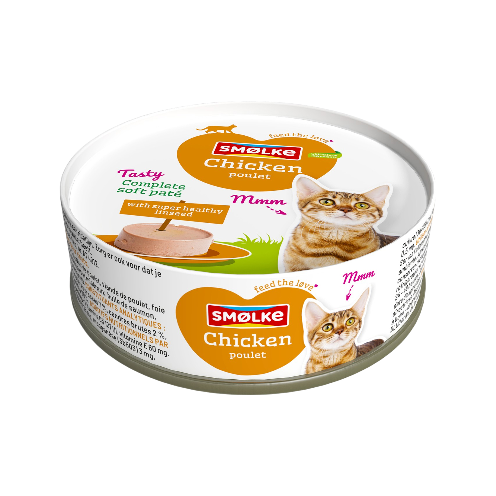 Smølke Cat Soft Pâté Chicken - 24 x 80g