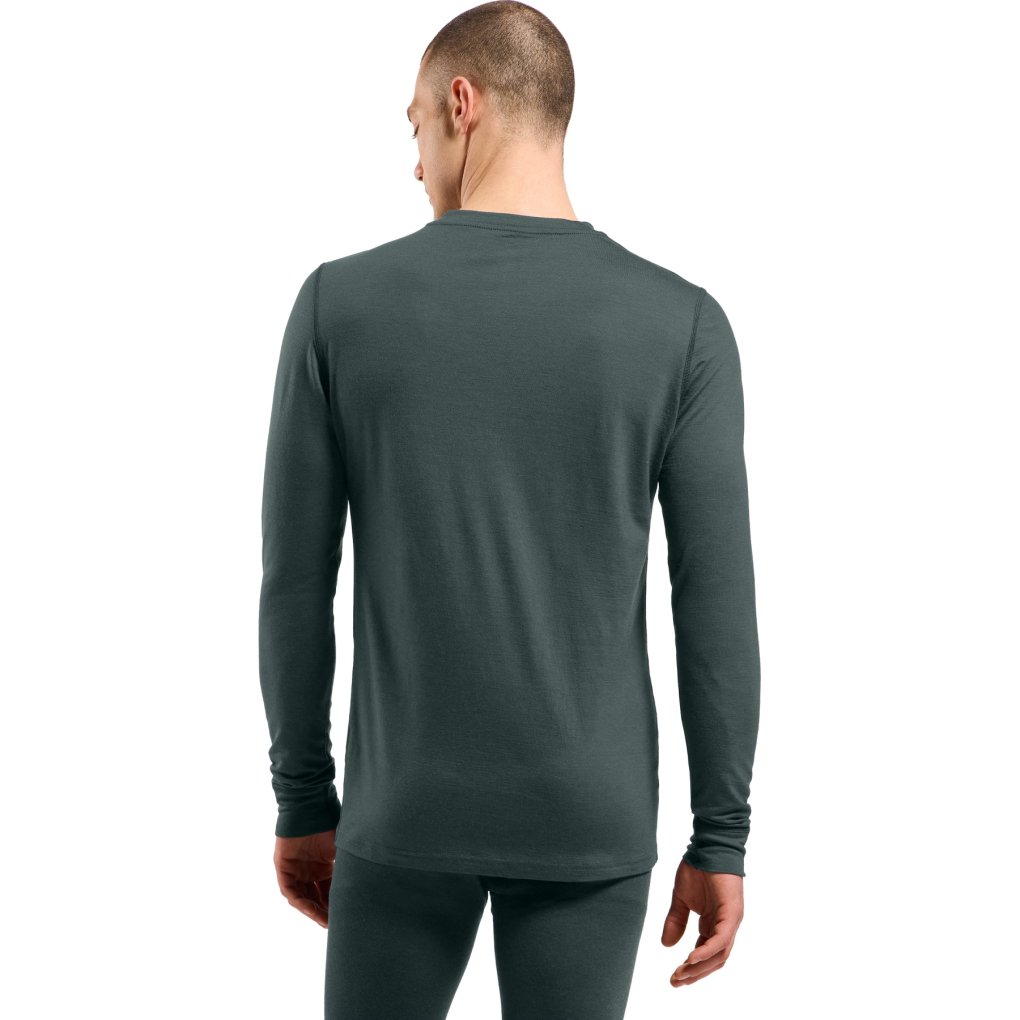 Odlo Natural Merino 200 Crew Neck Long-Sleeve Base Layer Top Men - urban chic