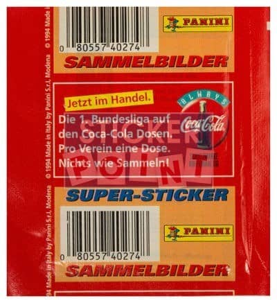Panini Fussball 95 Packet - original With 5 Stickers