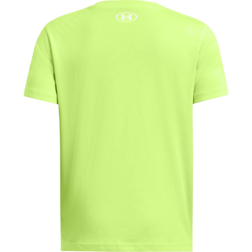 Under Armour UA Logo Wordmark Short Sleeve Shirt Boys - Morph Green/White