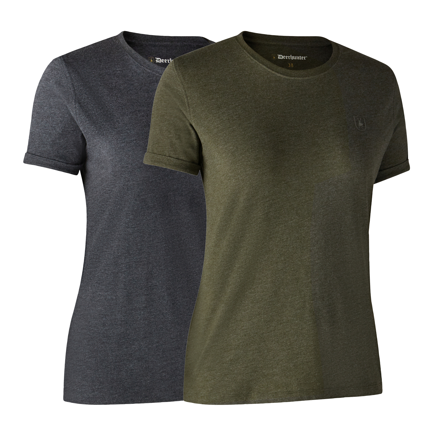 Deerhunter 2-Pack Basic T-Shirts For Women (Adventure Green Melange)