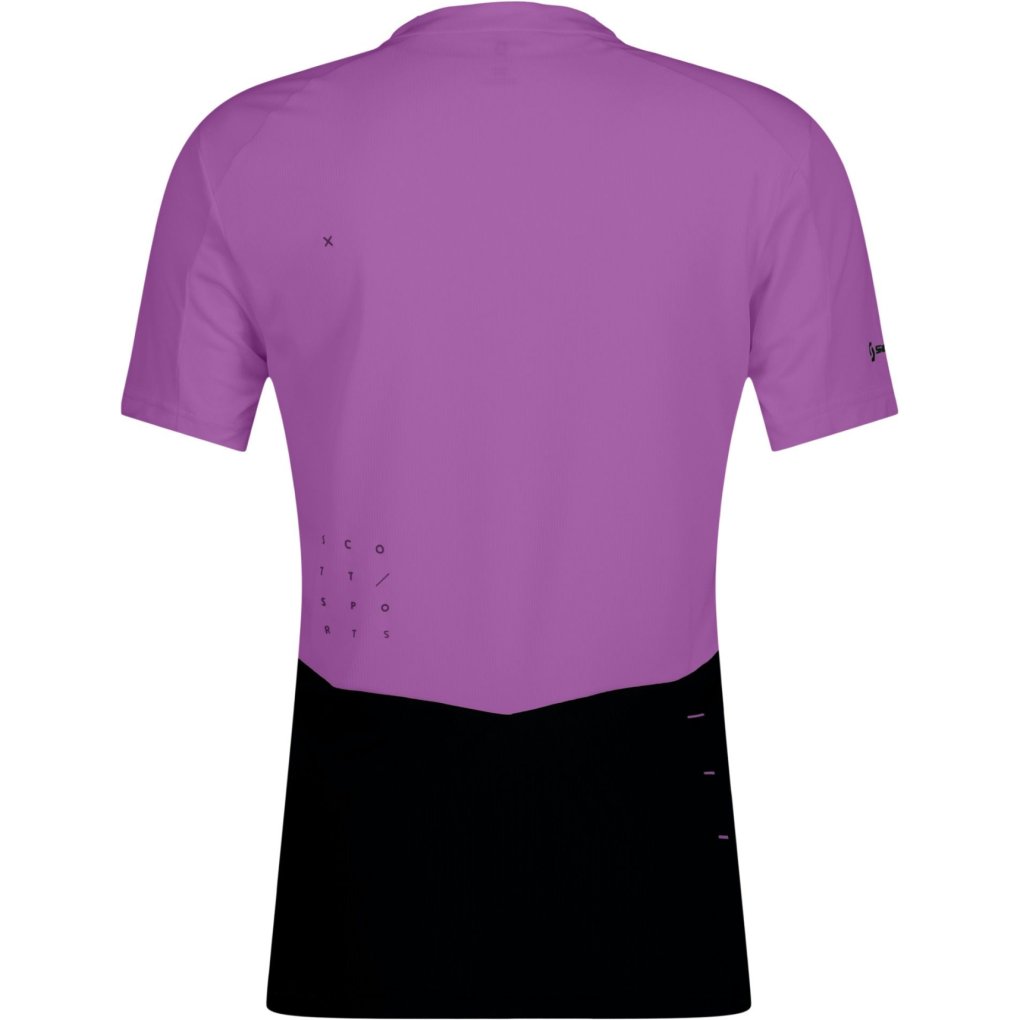 SCOTT Trail Vertic Zip Short Sleeve Tee Women - black/liquid purple
