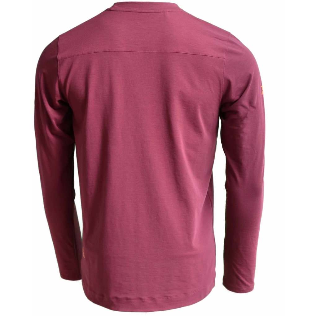 Zimtstern TrailFlowz Men's Long Sleeve MTB-Shirt - Windsor Wine