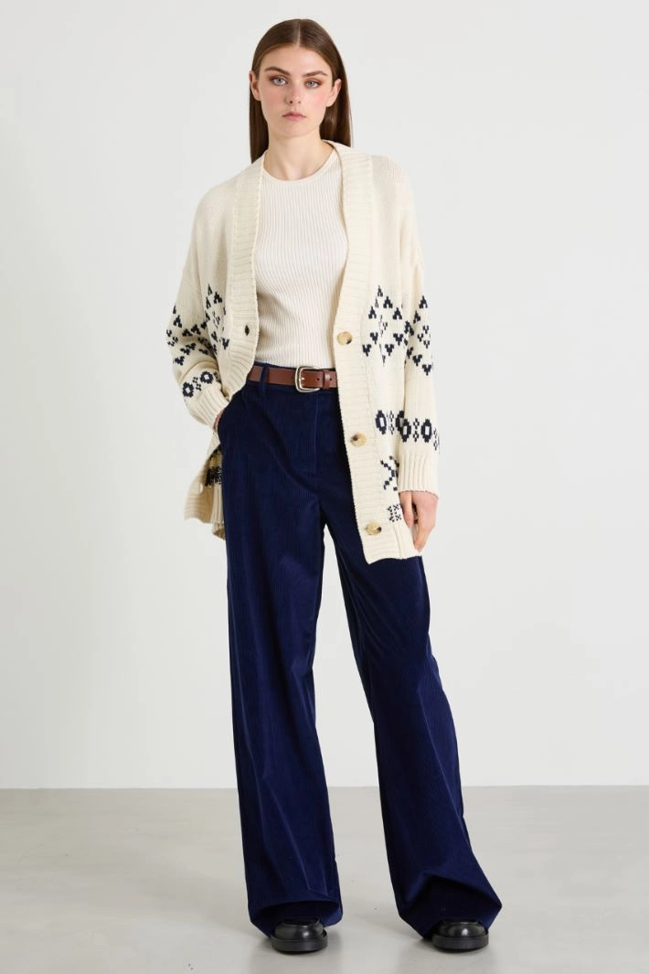 Ribbed crew neck tank top - IVORY