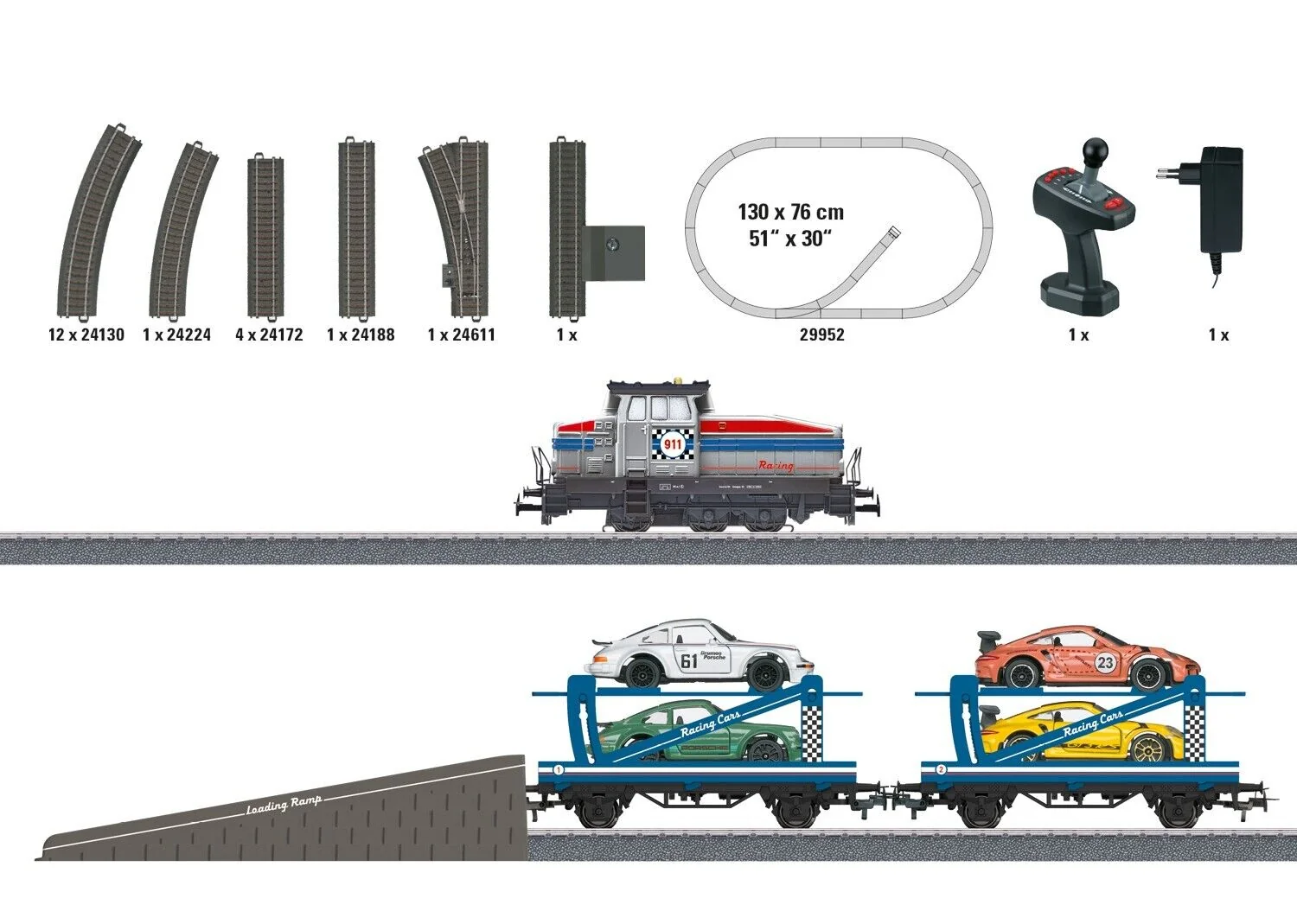 CAR TRANSPORT TRAIN STARTER SET Marklin MRK029952