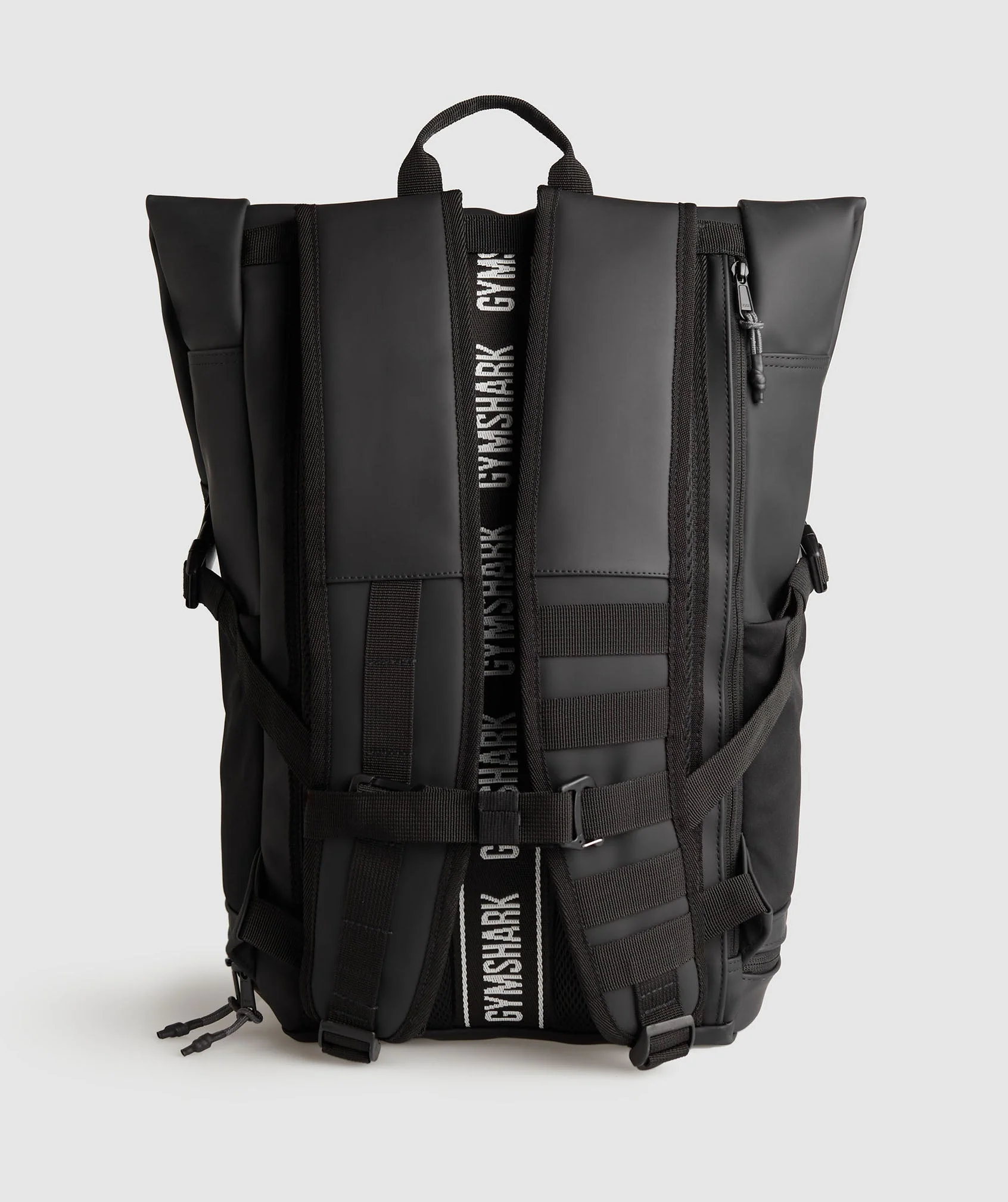 Sleek Backpack Roll Top Black