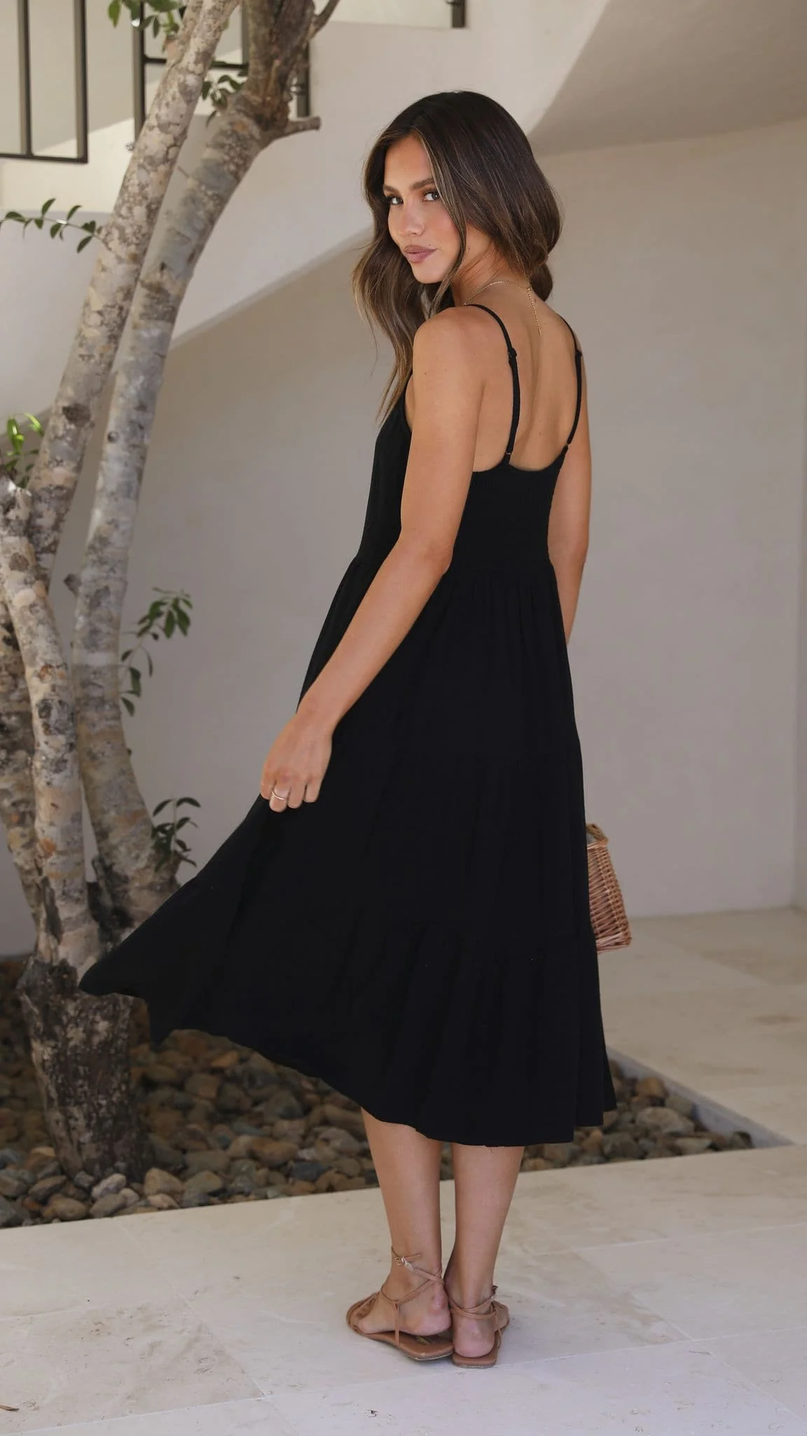 Zoey Midi Dress - Black