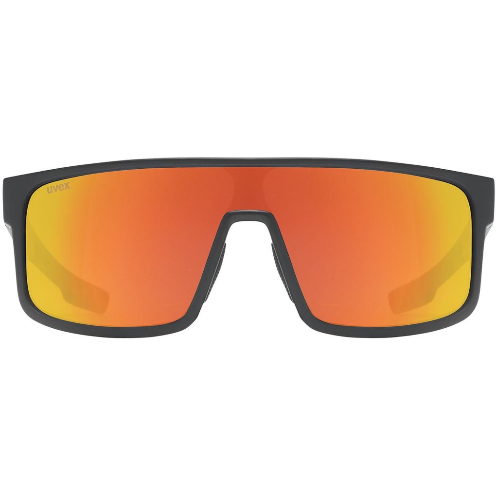 Uvex LGL 51 Glasses - black matt/mirror red