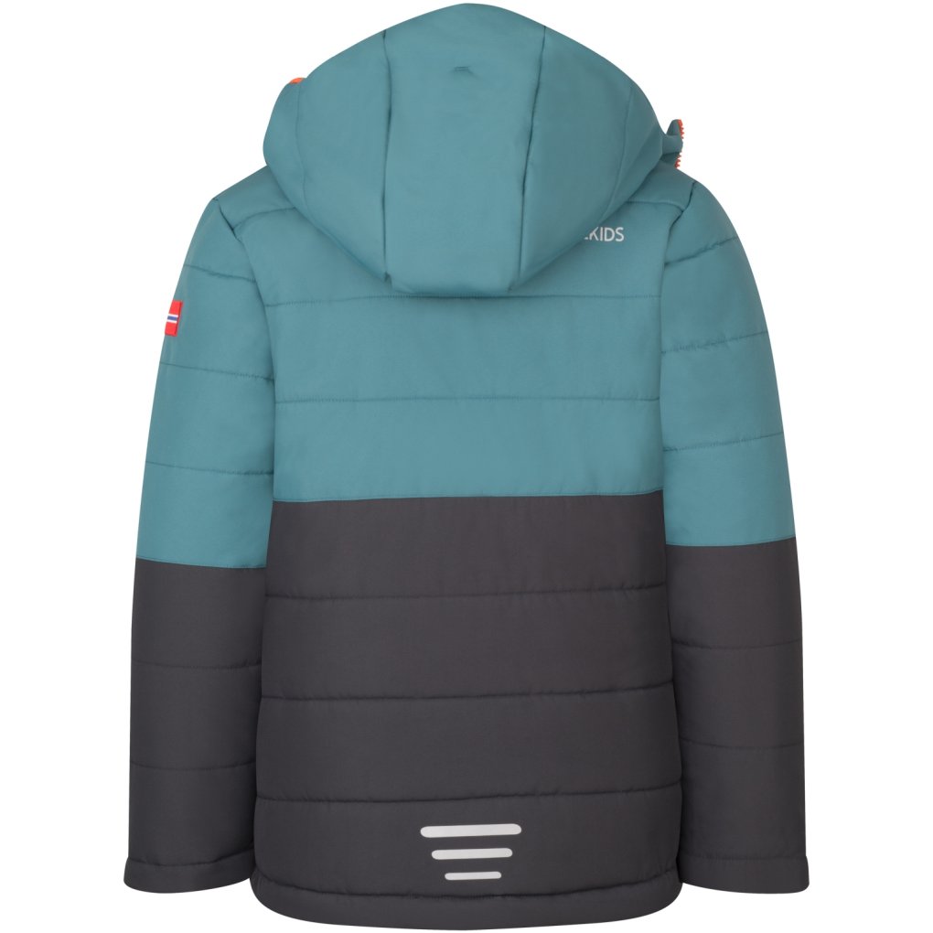 Trollkids Hemsedal XT Snow Jacket Kids - Stormy Blue/Black/Flame Orange