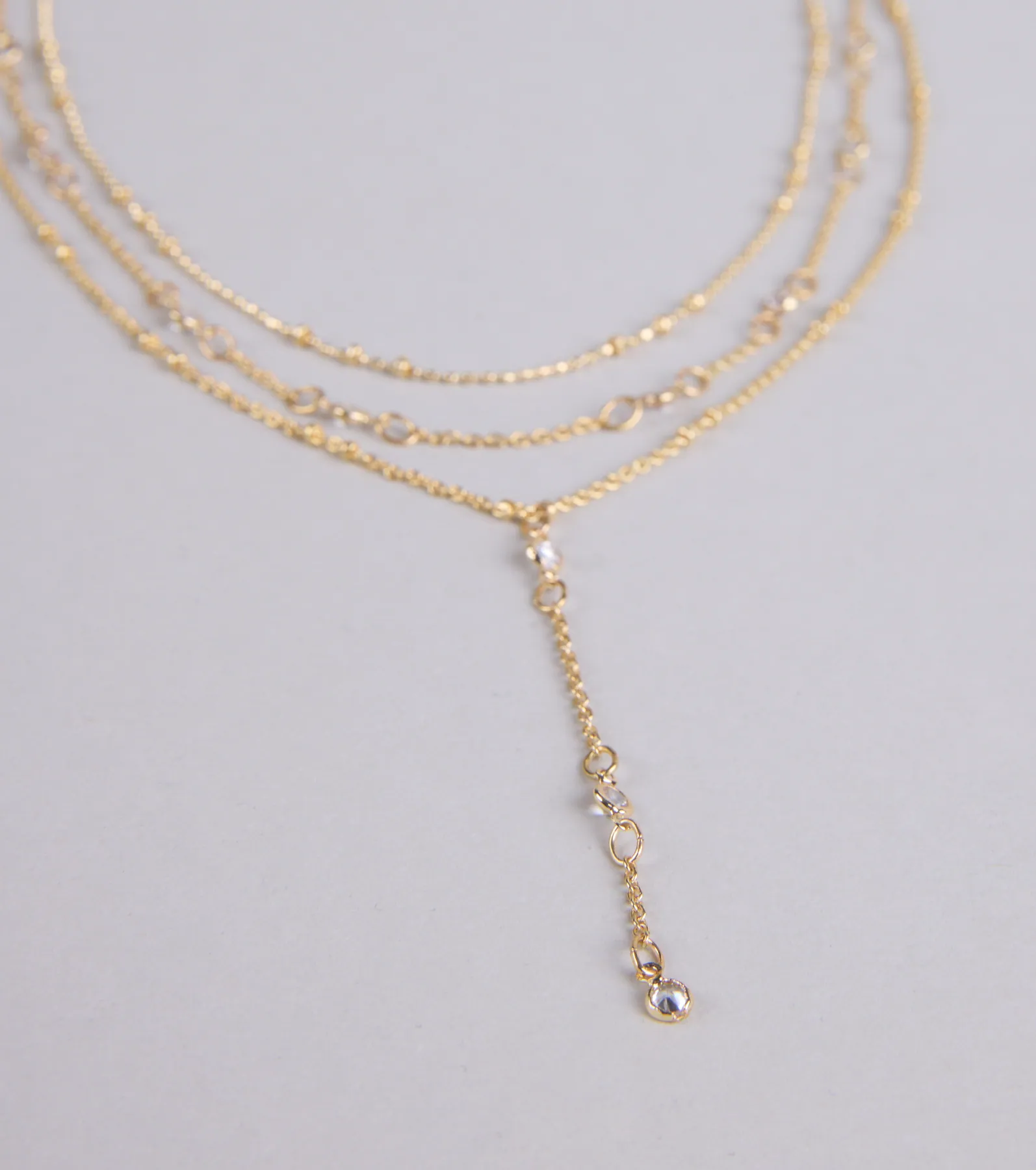 Best Version Rhinestone Layered Necklace