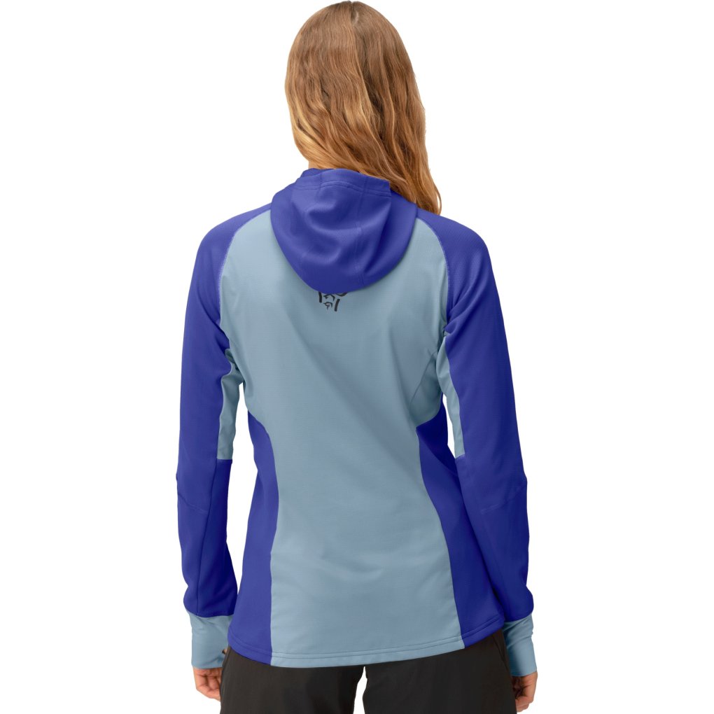 Norrona senja warm1 Hood Midlayer Women - Royal Blue