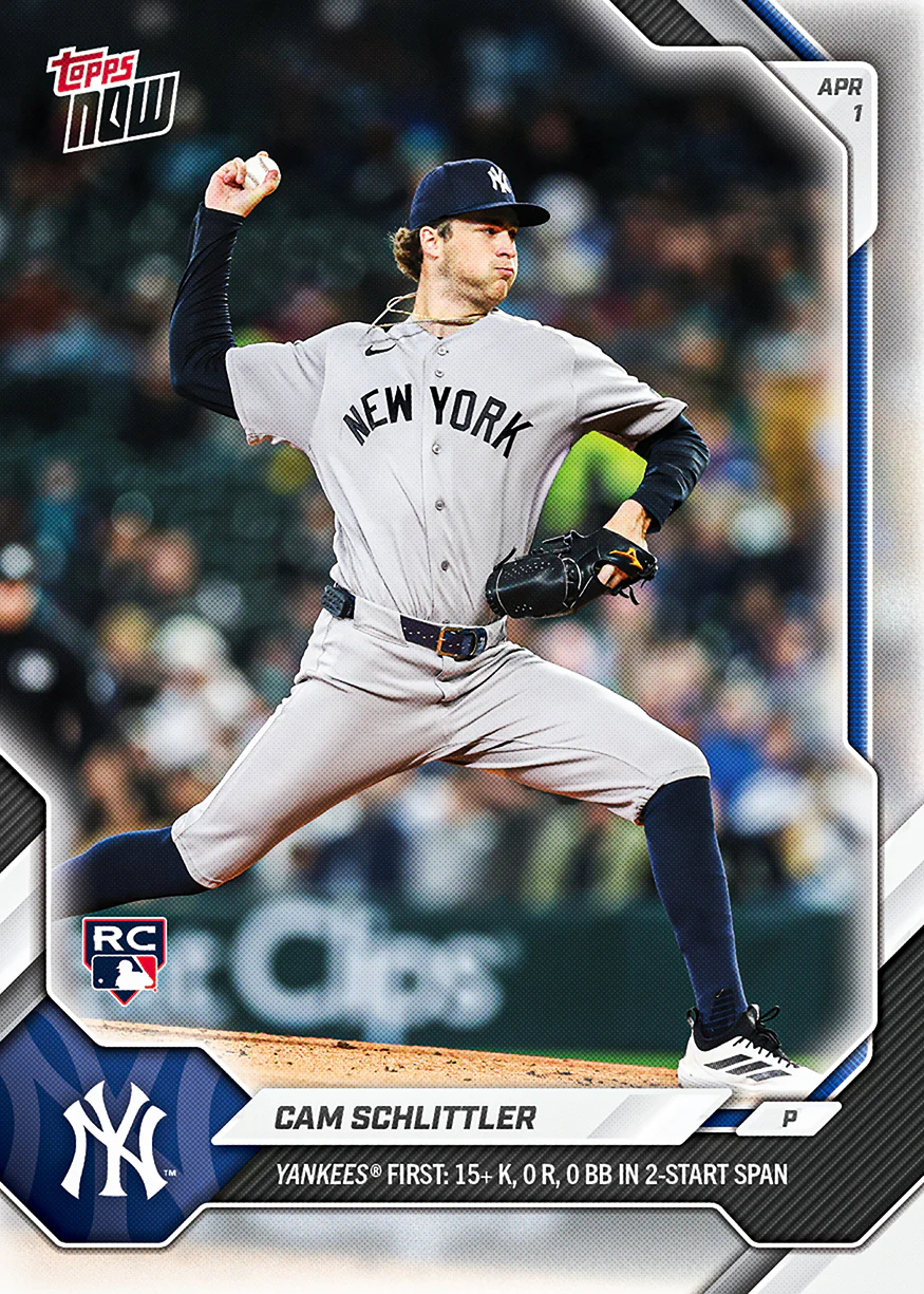 Cam Schlittler - 2026 MLB Topps NOW® - Card 41 - PR: 3627