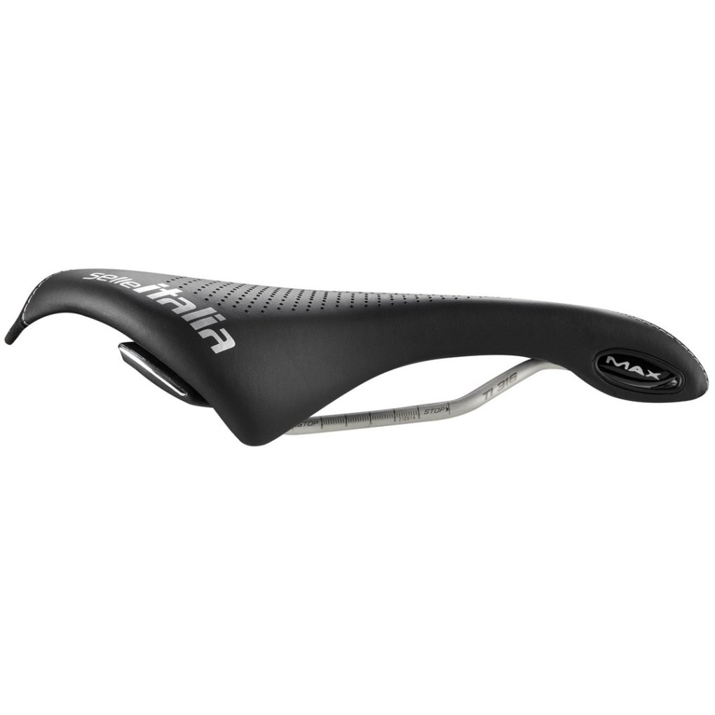 Selle Italia Max Flite Gel Saddle - Superflow | TI 316 - L3 | black