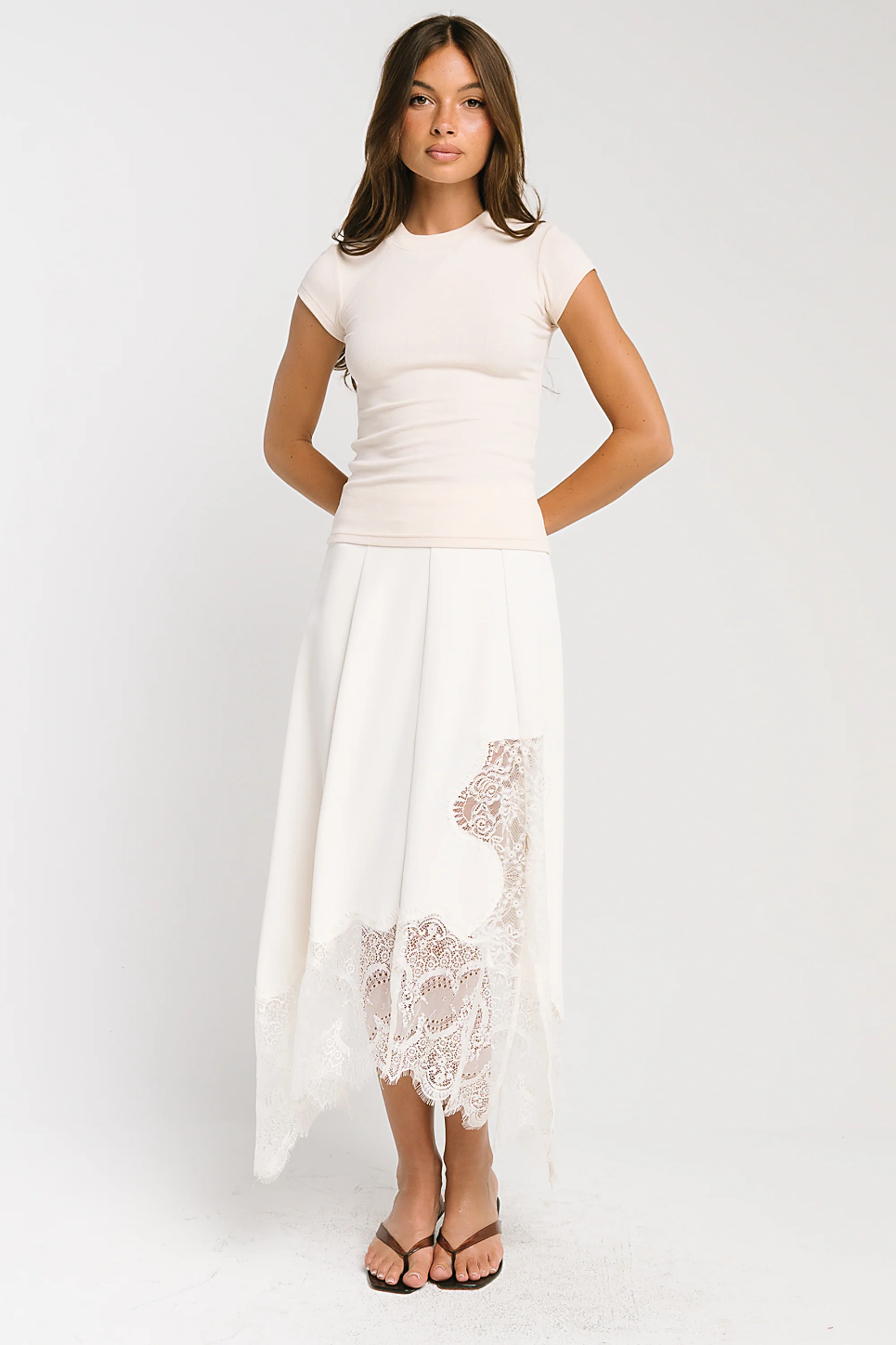Asher Ribbed Top in Cream