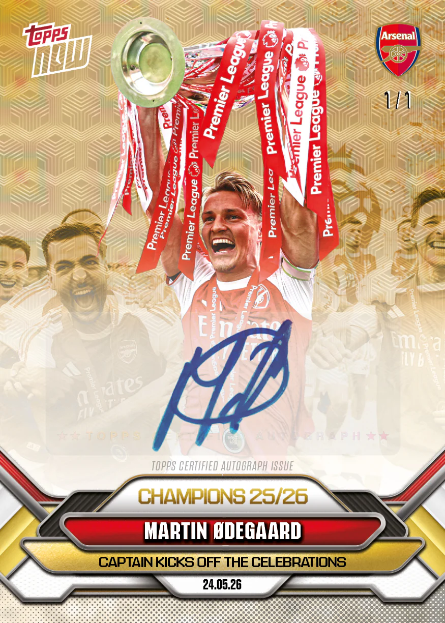 Martin Ødegaard - 2025-26 Arsenal FC Topps NOW® - Card 3
