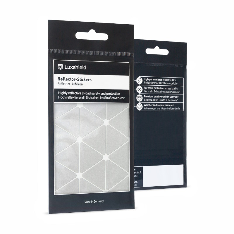 Luxshield Reflecting Sticker Triangles - Large - Silver