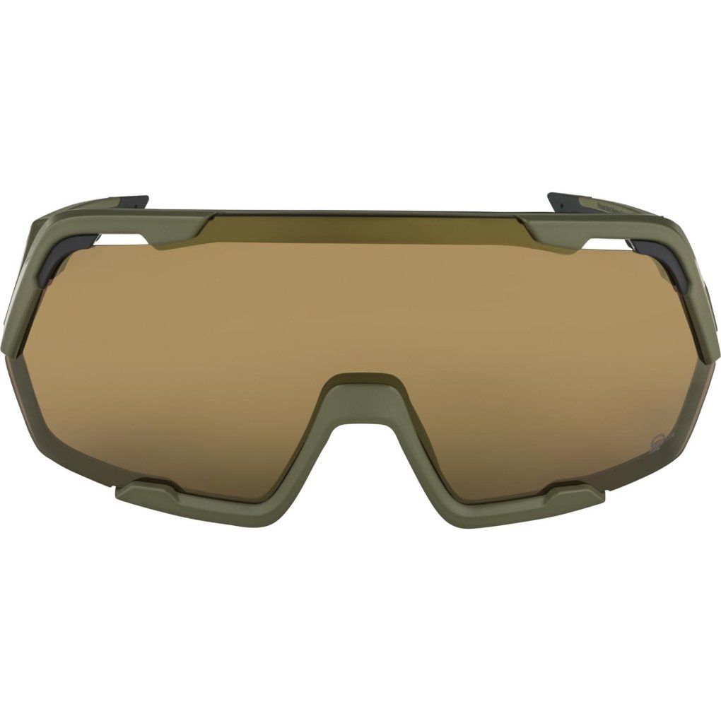 Alpina Rocket Bold Q-Lite Glasses - olive matt/mirror bronce
