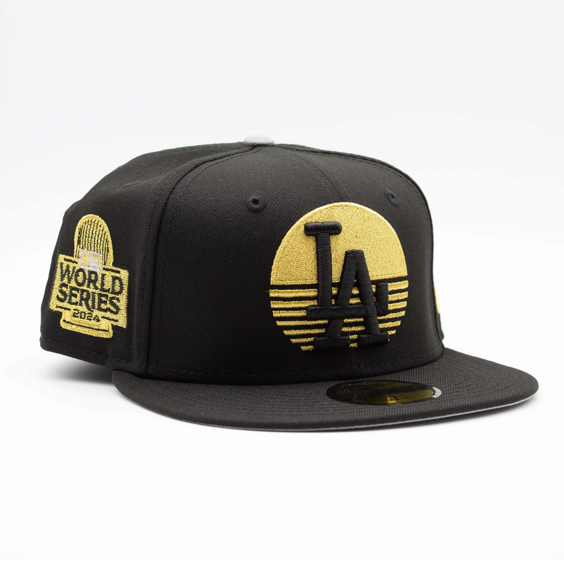 Los Angeles Dodgers 2024 World Series Misty Morning 59FIFTY Fitted MLB Cap Black